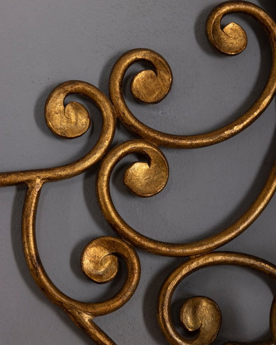 Vintage 1950s Italian-design wrought iron wall coat rack (photo 10 of 13)