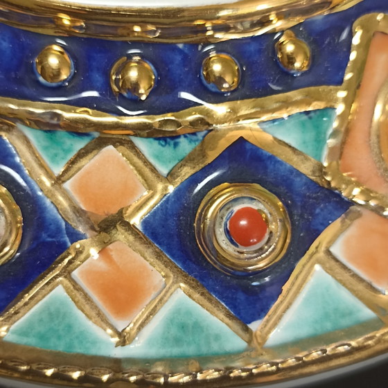 Beautiful Hand-Painted Ceramic Bonbonnière – Samir Hamiane (2009) – Sculpture (photo 4 of 5)