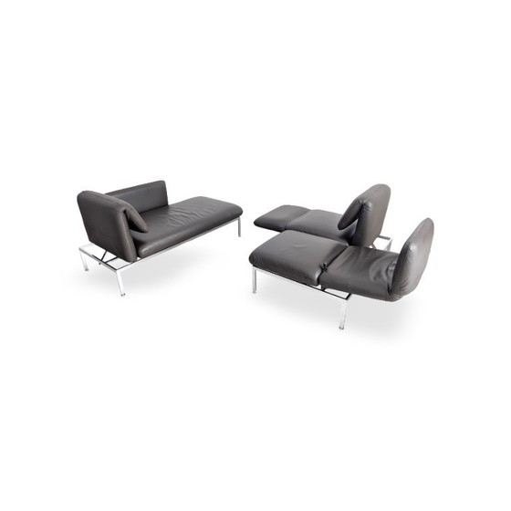 Original Brühl Roro Sofa Eckcouch Leder Small Design Grau – Ecksofas, Leather (photo 8 of 12)