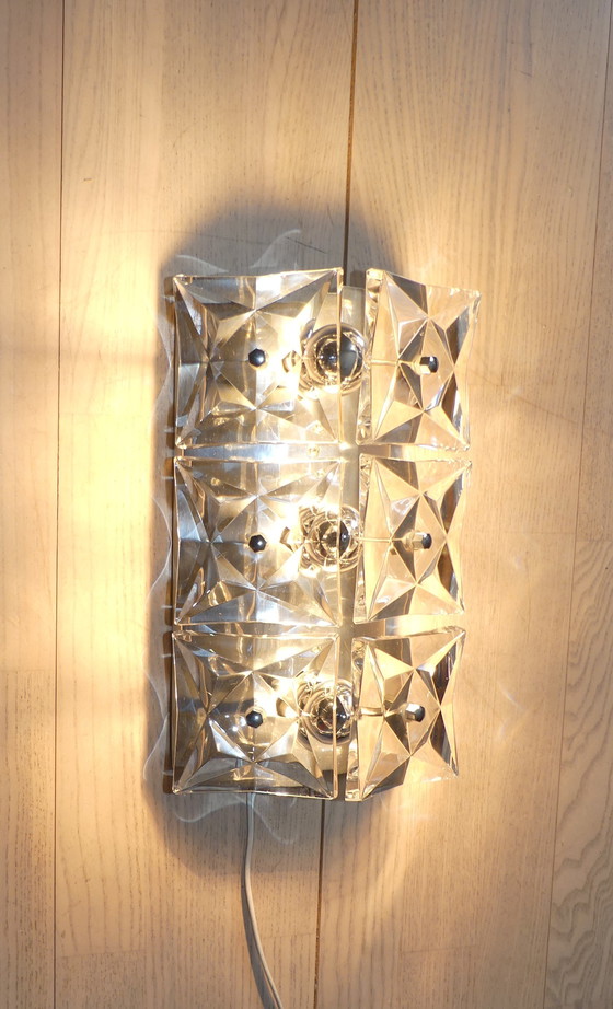 Image 1 of Lámpara de pared Kinkeldey Space Age con 6 cristales UK1aEb