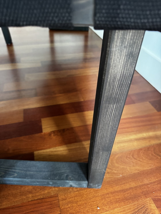 Image 1 of Magnifique table avec banque en bois de schiste ancien