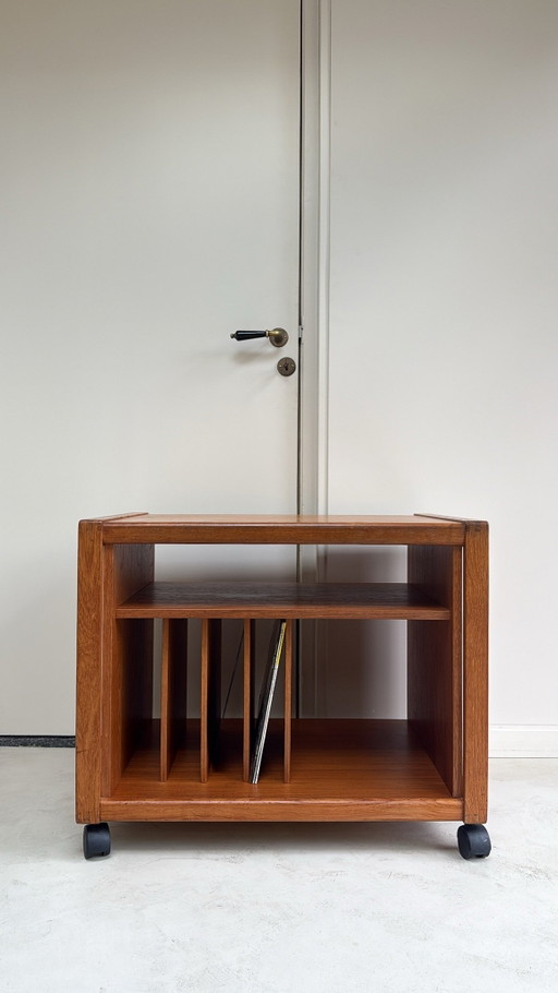Mueble vintage de madera de teca para tocadiscos / audio