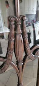 Oude eikenhouten vitrinekast