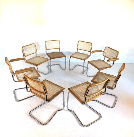 8x vintage Cesca dining chair, Marcel Breuer '70