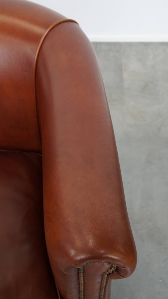 Image 1 of 2 poltrone da club in stile inglese realizzate in pelle di vacchetta