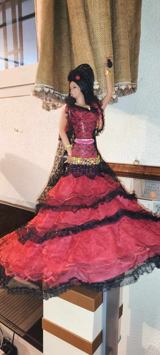 Paire de danseuses de flamenco, 48 cm, vintage espagnoles, Marin Chiclana – Objets déco, Plastic, Textile (photo 4 of 15)