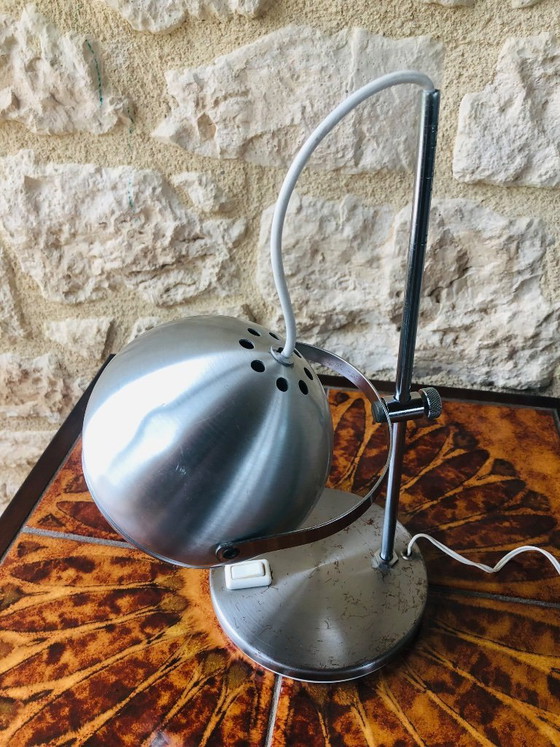 Image 1 of Lampe de table vintage style milieu du siècle, à globe oculaire réglable, années 1970
