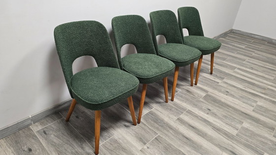 Image 1 of Eetkamerstoelen van Oswald Haerdtl voor Ton, set van 4