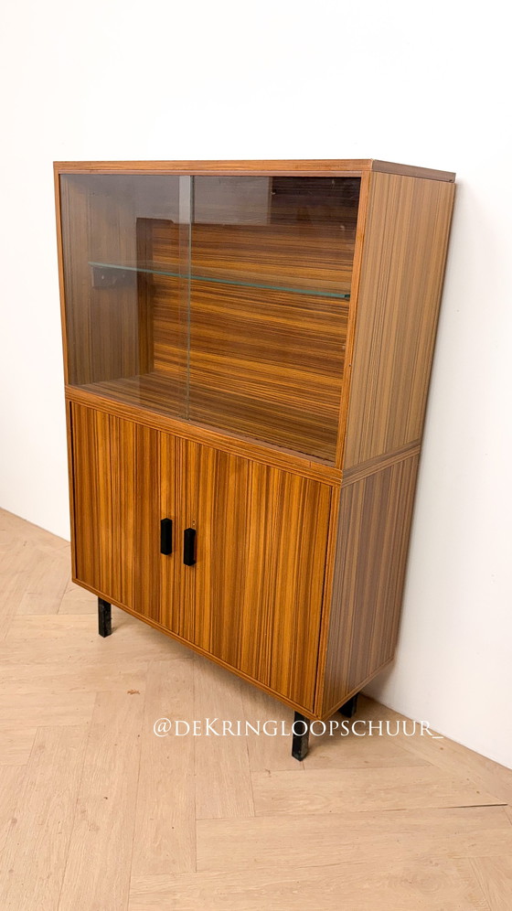 Armadio contenitore modulare vintage, vetrina, Armadi contenitori, Vetro, Legno, Marrone (foto 2 di 8)