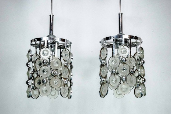 Image 1 of Pair of Pendant Lights by Oscar Torlasco, Italy, 1970s