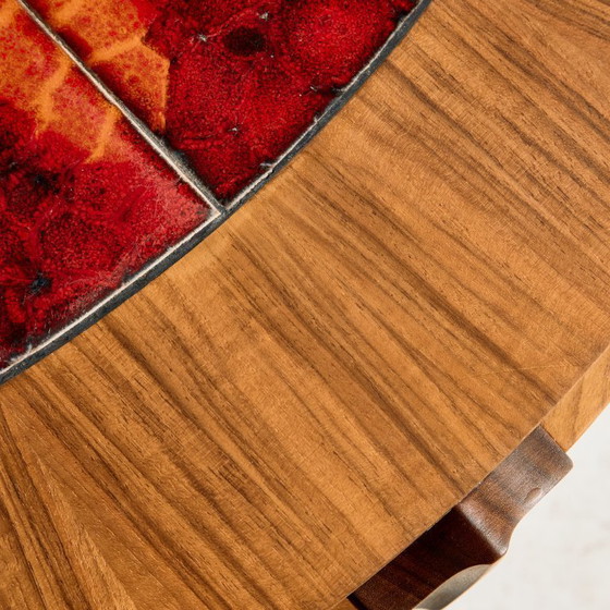 Image 1 of MK11838 Walnut coffee table with ceramic top
