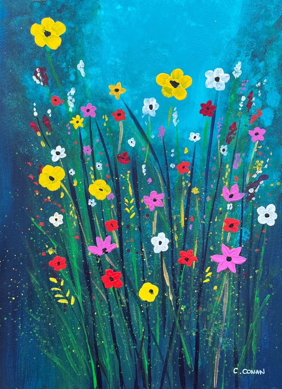 Acrylique Originale Encadrée 40x30 – Peintures et dessins, Paper (photo 3 of 7)