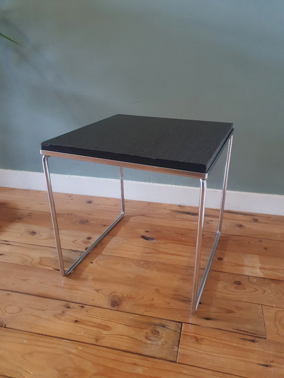 Image 1 of Tavolino vintage - cromato - legno tinto ebano