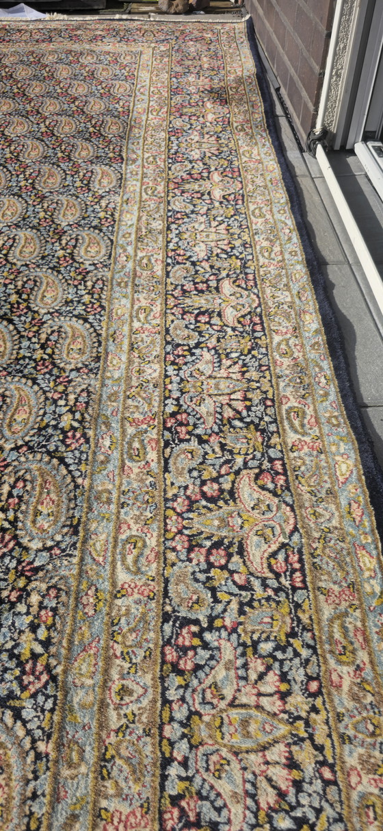 Image 1 of Antiker Kerman Kirman 370x270cm handgeknüpft Premium Qualität Meisterwerk persischer Handwerkskunst  Perserteppich Orientteppich