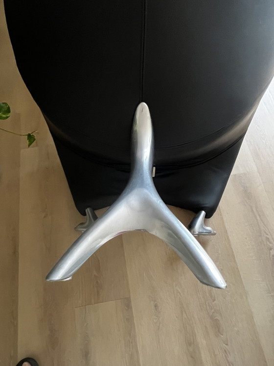 2 poltrone Leolux Papageno in pelle nera – Leather, Aluminium (photo 4 of 7)