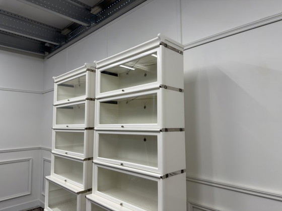 Libreria Originale Inglese Globe Wernicke Bianca – Librerie, Glass, Metal (photo 11 of 20)