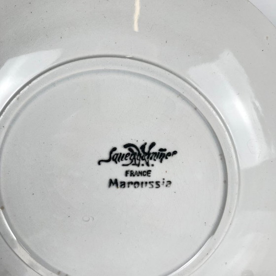 Image 1 of Ensemble de 7 assiettes à dessert Sarreguemines « Maroussia », début du XXe siècle