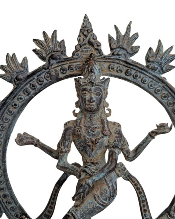 Bronzen Shiva Nataraja – Indonesië, 19e eeuw – Beeldhouwkunst (photo 8 of 12)