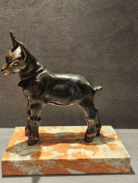 Image 1 of Set of art deco bookends/figurines of lambs