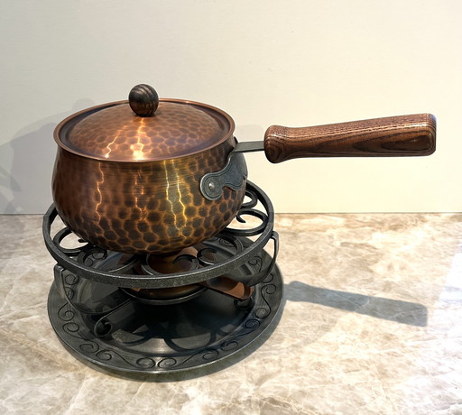 Juego de fondue de cobre retro SIGG