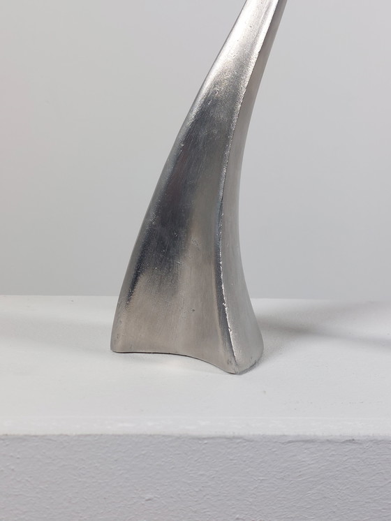 Image 1 of Paire de chandeliers vintage en aluminium de Matthew Hilton