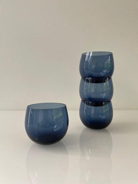 Image 1 of Set of 4 Vintage Design Cocktail Glasses - "Marja" Series by Nuutajärvi Finland, 1970s