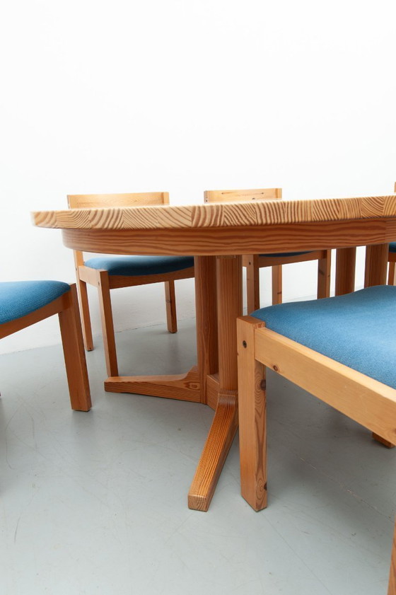Image 1 of Extendable pine dining table by Silkeborg Møbelfabrik (1970s)