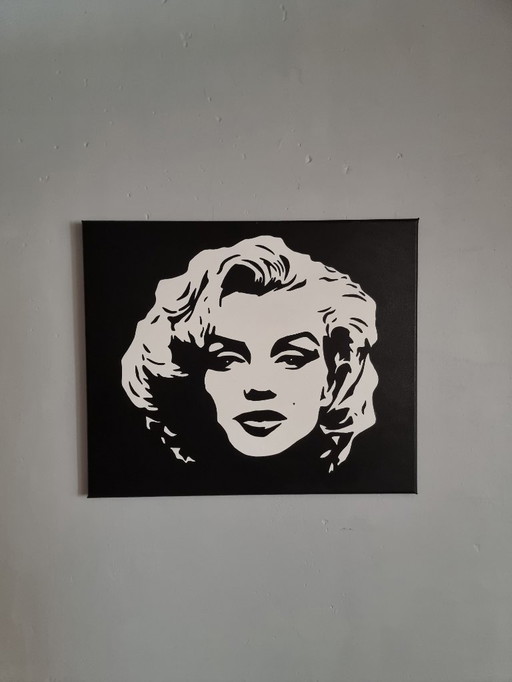 Peinture pop art faite à la main 50x60 cm