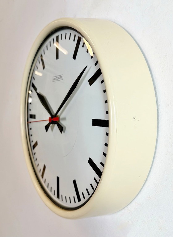 Image 1 of Vintage Beige School Wall Clock from Van Doorn, 1960s