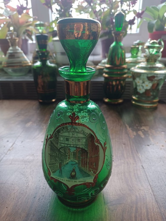 Vintage Murano Glazen Karaf Venetië (23x10 cm) – Mazzega, Glazen & Karaffen, Gold, Murano Glass (photo 2 of 5)