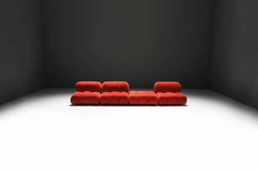 Mario Bellini “Camaleonda” Modular Sofa in Red Corduroy - Early B&B Italia ed.