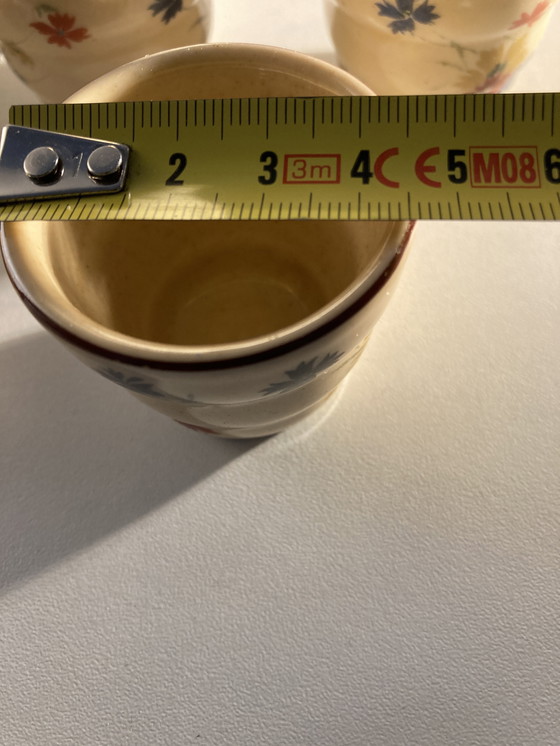 Image 1 of Likörset aus den 1960er Jahren: Flasche und 6 Porzellangläser