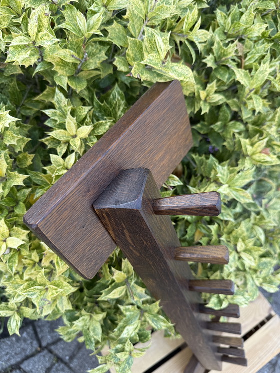 Image 1 of Vintage Holz Kleiderständer Brutalist Style
