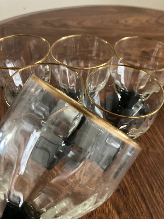 Image 1 of 6 Art Deco glasses from the 1930s