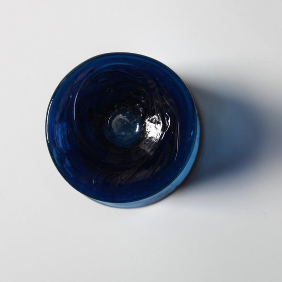 Vintage handgeblazen wijnglas met gedraaide steel van Murano-marmer / Zeldzaam wijnglas / Murano / Italië / (photo 9 of 9)