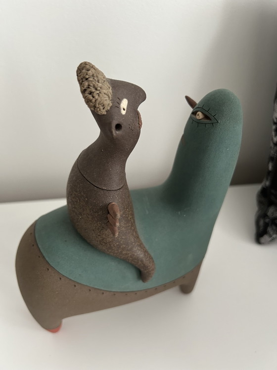 Scultura Grès Luciano Polverigiani - Ceramica Art Toy Firmata – Sculture (photo 4 of 5)