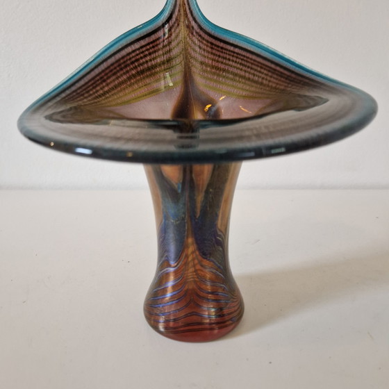 Image 1 of Vaso vintage in vetro soffiato a mano Erwin Eisch del 1989