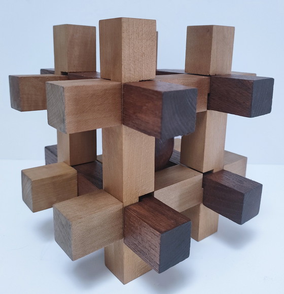 Image 1 of puzzel XL massief hout jaren 80