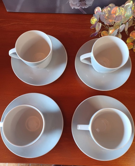 Image 1 of Servizio da caffè vintage in porcellana ceca Thun - 4 tazze, 4 piattini, zuccheriera e lattiera.