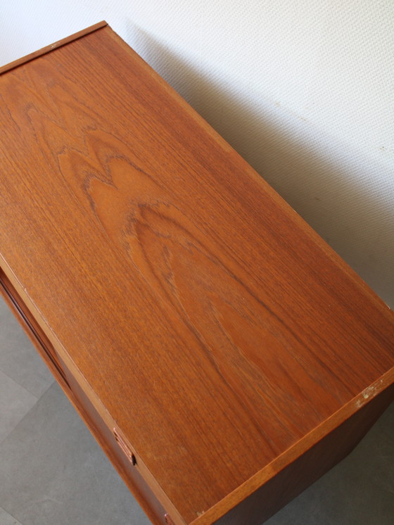 Image 1 of Vintage Danish Sideboard with Drawer and Sliding Doors in Teak