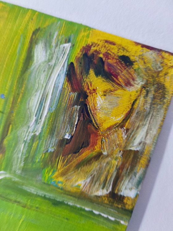 Image 1 of Original Oil Painting – Expressionist Floral Still Life – Signed