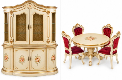 set new: table, 4 chairs one closit