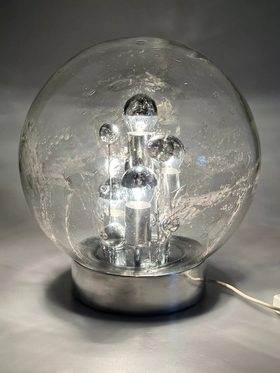 Image 1 of 60s 70s table lamp ball lamp Doria "Big Ball" glass space age design