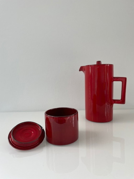 Image 1 of 14-piece Vintage Dutch design Hofra coffee set H. Wagner