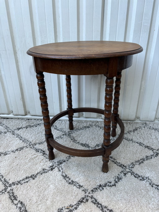 Vintage eikenhouten bijzettafel