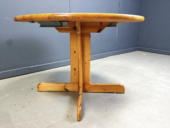 Image 1 of Rainer Daumiller Style Pine Wood Dining Table, 1970s