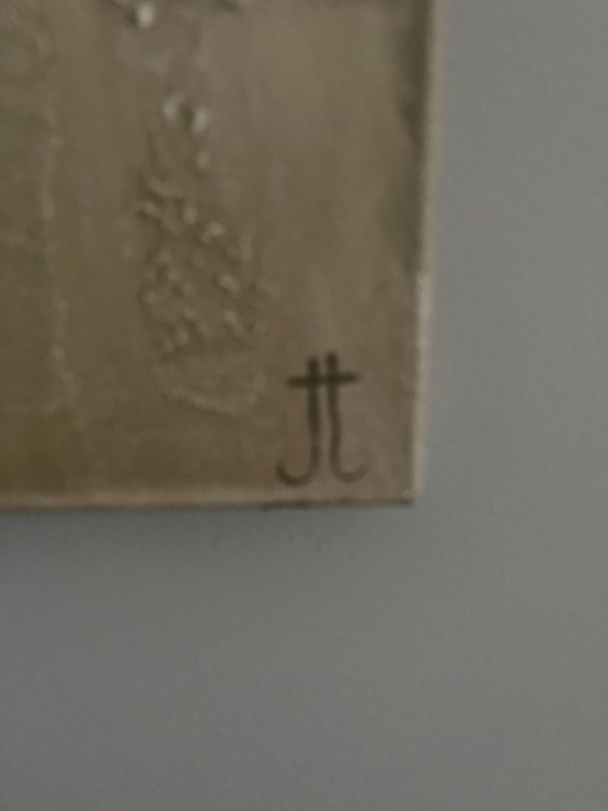 Image 1 of Twee abstracte schilderijen van 190 cm x 40 cm