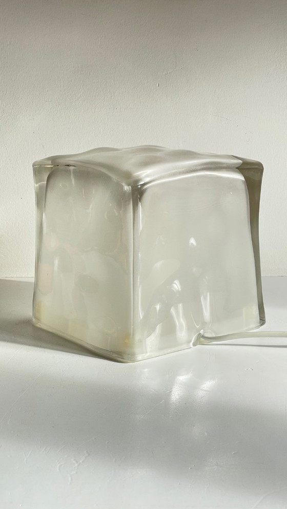 Image 1 of Ice Glass Lamp, Vintage Ikea