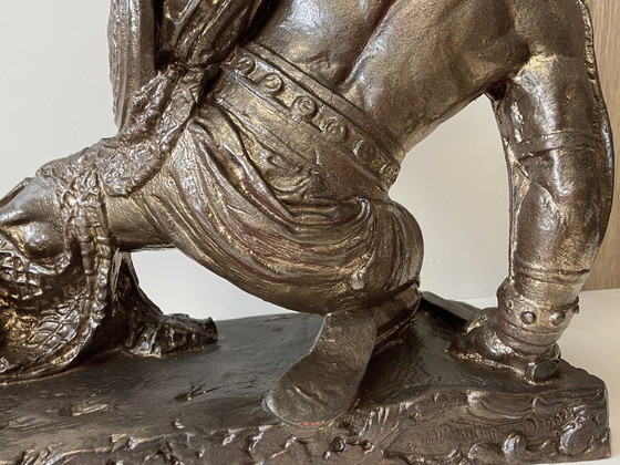 Image 1 of Ungewöhnliche Skulptur, signiert von WILLIAM MAROTTA, Original aus den USA von 1969, Gladiator