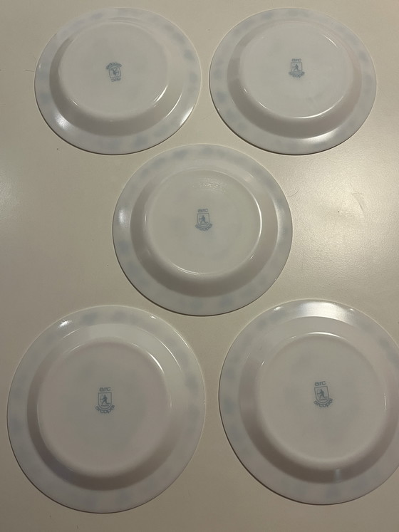 Image 1 of 5 piatti retrò vintage “Blue Onion” (19 cm)